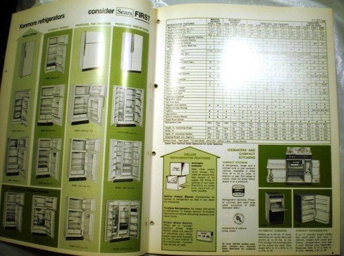Vtg SEARS Kenmore Appliances Catalog RETRO Kitchen Ranges Oven Refrigerator 1977 - Picture 3 of 5