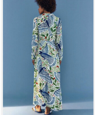 princess polly baby blue dress Farm Rio Dotted Macaws Graphic Maxi Dress