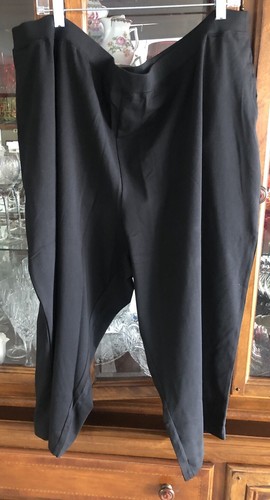 Catherines Suprema Collection Ankle Pants 3XP Black Stretch Cotton/Spandex NEW - Picture 2 of 10