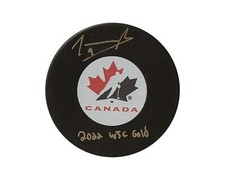 Joshua Roy Autographed Team Canada Autograph Model Puck Inscribed 
