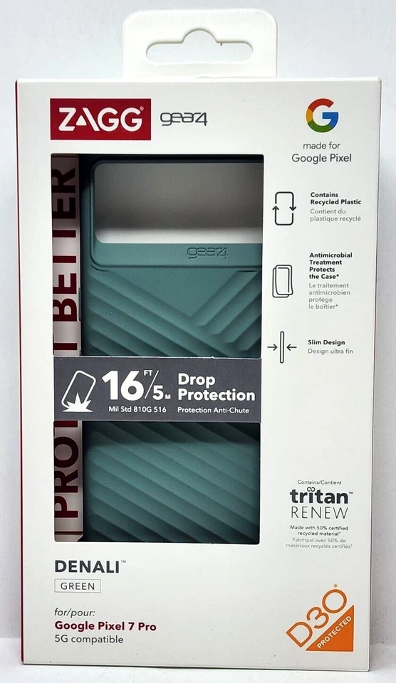 Funda Gear4 ZAGG Denali Google Pixel 7 Pro (Texturizada) D30 Protección contra caídas Foto 2 de 4