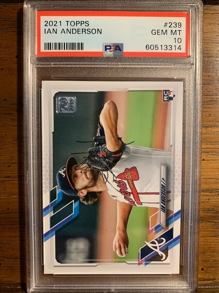 2021 Topps IAN ANDERSON #239 PSA 10 GEM MINT, Rookie RC, Braves