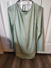 Nastygal Beaded Cowl Back Mini Dress Mint