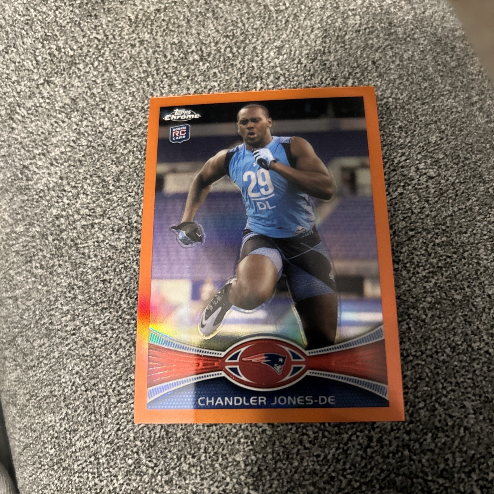 Chandler Jones Rookie 2012 Topps Chrome Orange Refractor Football Card #140 (fb1