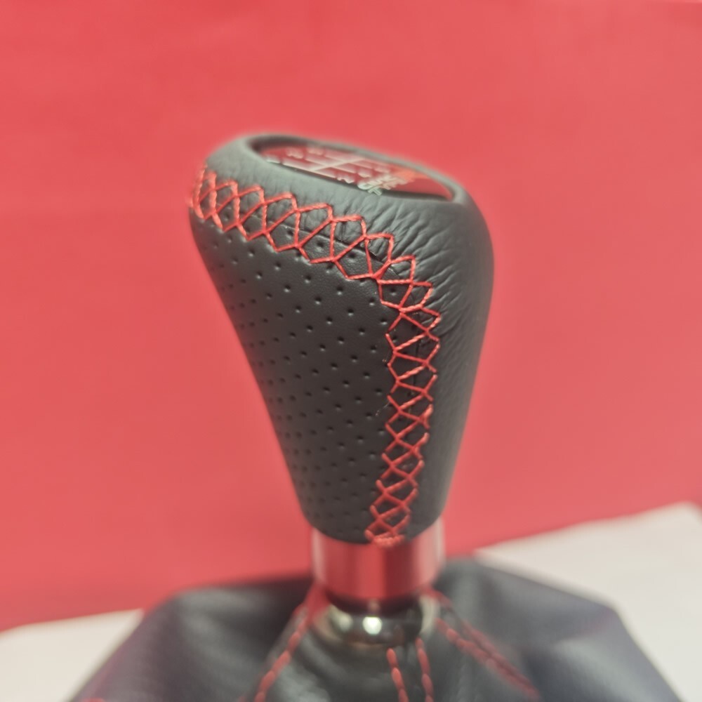RED STITCH LEATHER TYPE R 6SP JDM SHIFT GEAR KNOB for CIVIC MKX