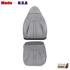 1997 - 2002 Ford Expedition Eddie Bauer Driver Bottom Top Leather Cover Gray