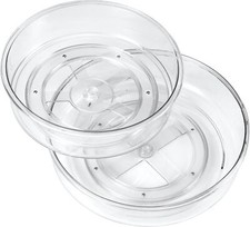 2 Pack, Lazy Susan Organizer for Cabinet, 12 Inch 10 Inch Lazy Susan Turntable