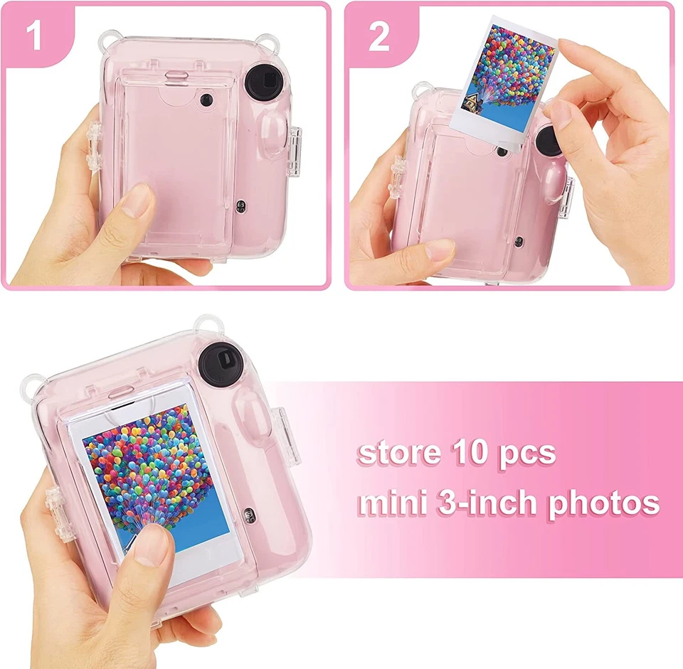 Fujifilm Instax Mini 12 Protective Case with Photo Storing Box Crystal Hard PVC - Image 4 of 4