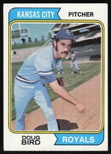 1974 Topps #17 Doug Bird Rookie Kansas City Royals Card