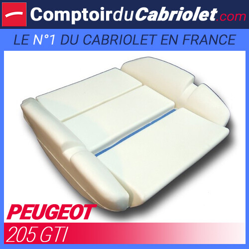 Mousse d'assise avant Peugeot 205 GTI pour le confort des sorties et rallyes