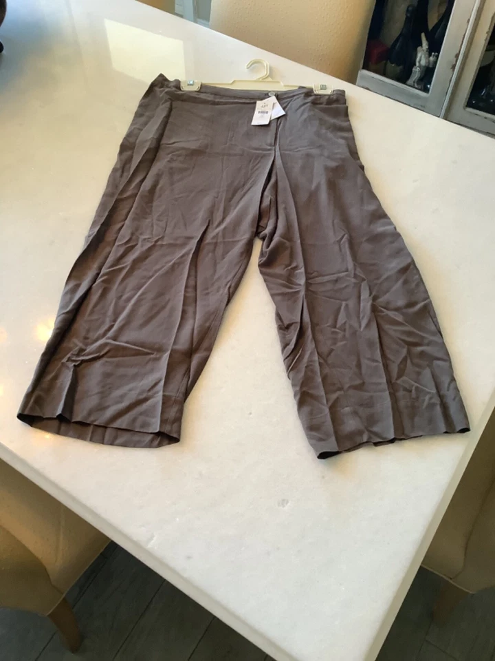 NUEVO CON ETIQUETAS 89 J.JILL 3X PANTALONES LARGOS TECA 100% SEDA DEBEN VERSE SIN RESERVA