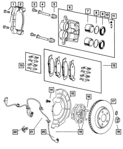 Disco de freno de disco para Jeep Grand Cherokee 2005-2010 (P/N 2AMV9269AB)