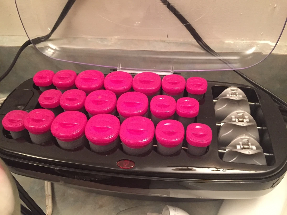 Conair Xtreme Instant Heat Hot Rollers Curlers Velvet Pageant CHV26HXWR Clips