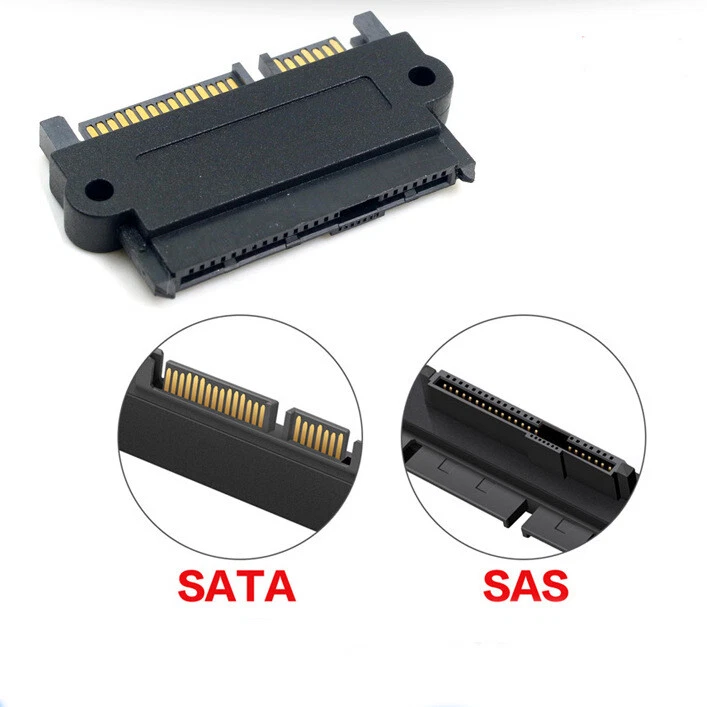 SAS to SATA 22pin Converter SFF-8482 HDD RAID Hard Drive Data Power Flat Adapter - Image 2 of 4
