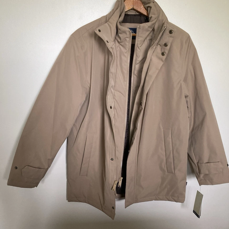 Docker's Coat Men's Jacket Small Beige Water Resistant Smart 360 Flex Series New - Image 3 of 4