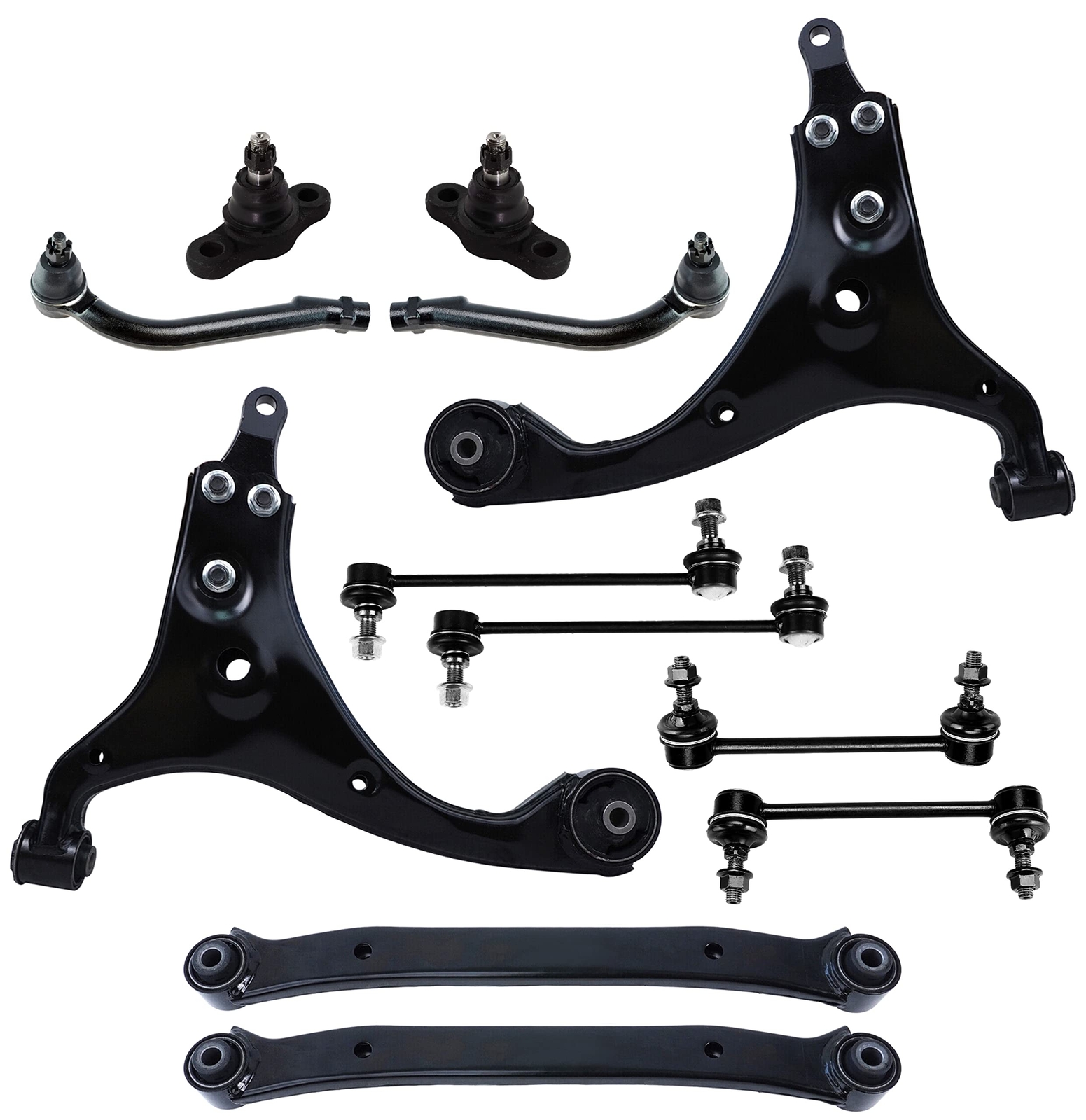 10pcs For 2001-06 Hyundai Elantra Front Rear Sway Bars Tie Rod Ends Control Arms 10pcs For 2001-06 Hyundai Elantra Front Rear Sway Bars Tie Rod Ends Control Arms