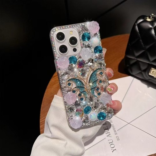 For Infinix Tecno Glitter Diamond Butterfly Case Flash Phone Cover Luxury Girls - Picture 6 of 8