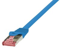 Logilink Patchkabel, Kat. 6, S/Ftp, 0,25 M, Blau