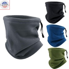 Polar Fleece Neck Warmer - Windproof Winter Neck Gaiter Cold Weather Face Mask