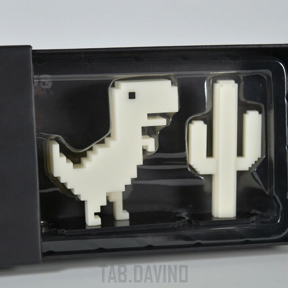 Google Chrome Dino Set By Dead Zebra Official Google Collection Toy