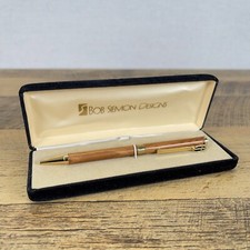 Vintage Bob Siemon Designs Gold-Tone Cross Logo Ballpoint Pen