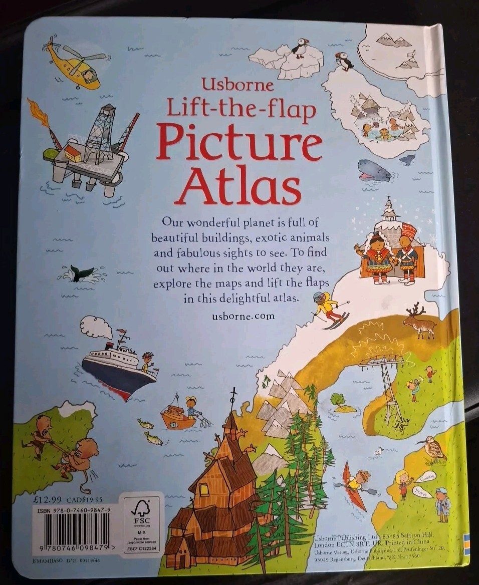 Usborne Lift-the-flap Picture Atlas イギリス Usborne Lift The Flap Picture Atlas | eBay UK
