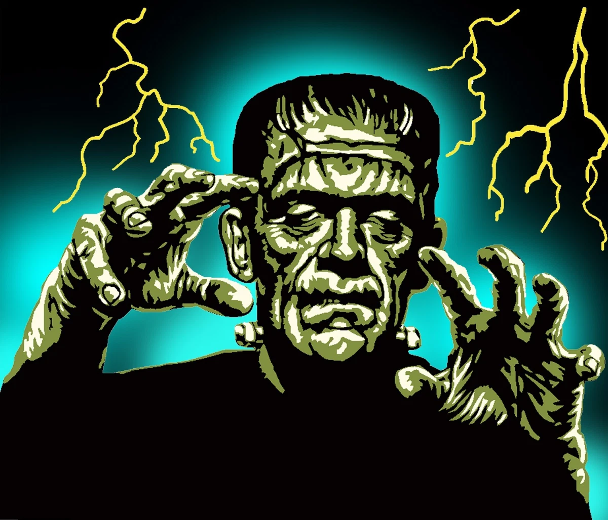 Cartoon Frankenstein Stencils