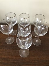 Vintage Waverley Lenox Platinum Rim Crystal Water Goblets! (Lot Of 7)
