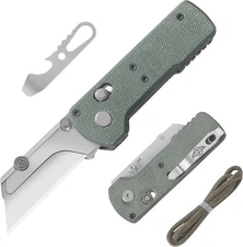 OKNIFE Otacle U1 Folding Pocket Utility Knife with Rail Lock Open Box Cutter
