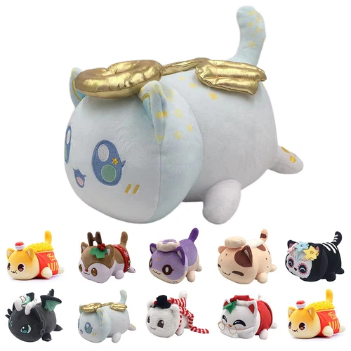 Meemeows Food Aphmau Cat Doll Plushies Toy Plush Doll Donut Burger Stuffed Gift