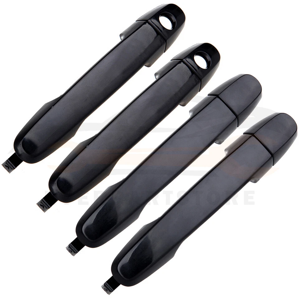 4Pcs Black Exterior Door Handles For 2007-2011 Toyota Yaris Fits Right Left Side Foto 3 de 4