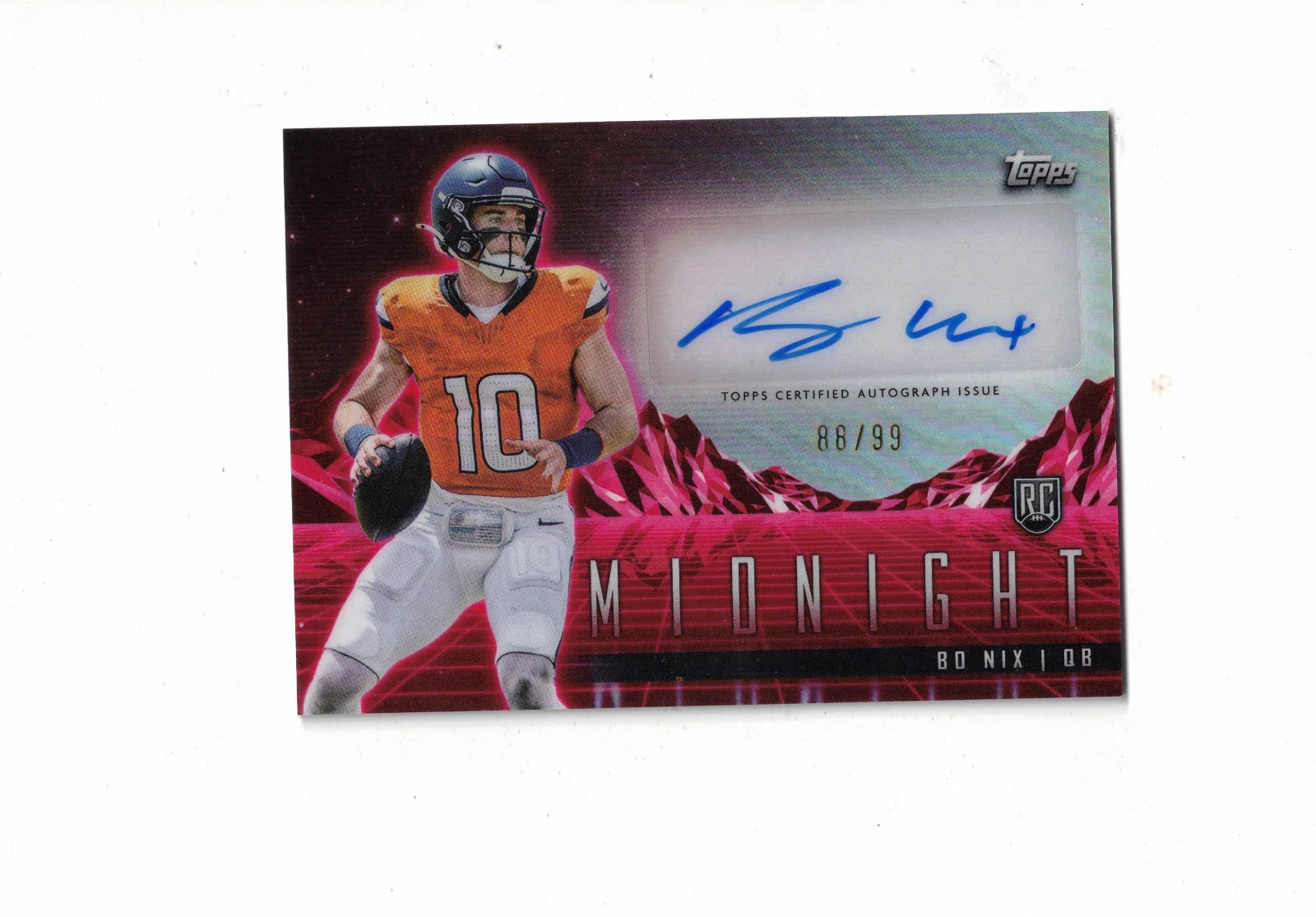 2024 TOPPS MIDNIGHT BO NIX RC AUTO ROOKIE HORIZON # /99 broncos