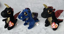 Ty Beanie Boos Dragon Lot Of 3 Grindal 2020 And Saffire 2017 Stuffed Toy