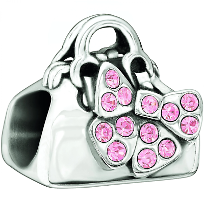 Chamilia Disney Charm Silver Minnie Love Shopping Swarovski