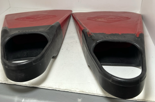 Toobs Bluntcut Flossen Größe Extra Large Bodyboarden Schwimmen Surfen rot schwarz HERGESTELLT IN DEN USA - Bild 5 von 6