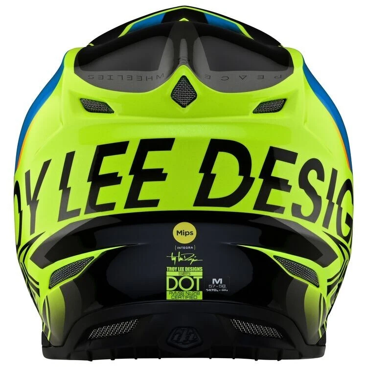 Troy Lee Designs SE5 Composite Qualifier Yellow MX ATV Helmet Adult Medium