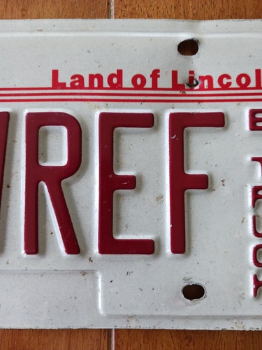 1992 Illinois AUTO B TRUCK Personalized Vanity LICENSE PLATE 99 VREF Hole/Dent - 第 9/10 張圖片
