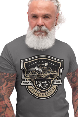 Biker Legendary Rider T-Shirt Rocker Bike Motorrad High Quality