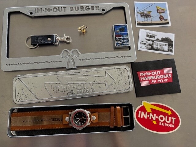 In N Out Watch in tin case/ Collector Items lot of 6 plus