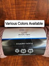 Mainstays 5 Oz Sparkle Acyrilic Yarn Metallic Various Colors Price Per Skein New