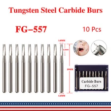 Dental Carbide Burs Tungsten Steel Bur FG 557 Pear for High Speed Handpiece