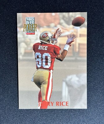 1992 Pro Set Power Jerry Rice #80 Football Card San Francisco 49ERS HOF