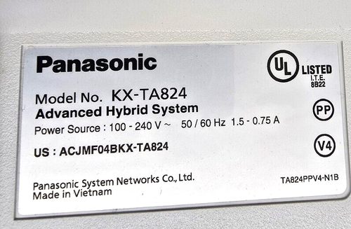 Panasonic KX-TA824 Phone System Control Unit / Powers On - Picture 3 of 3