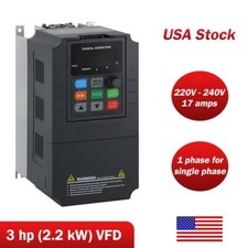 ATO 3Hp Variable Frequency Drive 2.2Kw 1Ph 220v - 240v For Single Phase Ac Motor