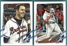 2021 Topps Update (2) VARIATIONS  US21 Huascar Ynoa & US134 Greg Maddux - Braves