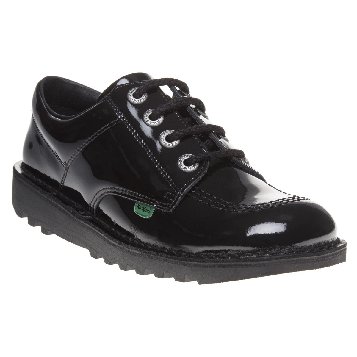 KICKERS Girls Kick Lo Core School Shoes Black