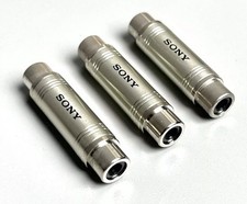  3 SONY PC-220M Genuine Metal Audio Plug Adapters Lot Of 3