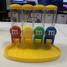 M&M's World Four Tube Yellow Candy Dispenser 4 colors (A13)