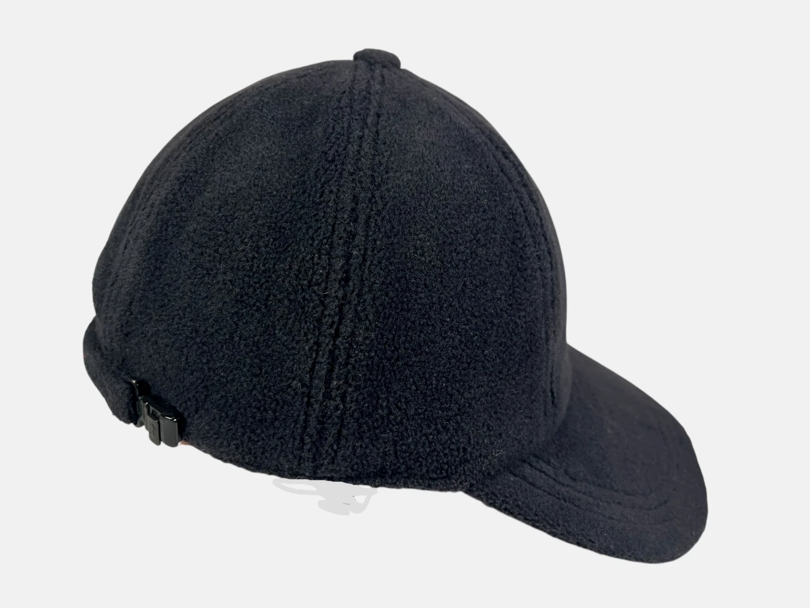 Vtg 90s THE GAP Blank/Black FLEECE BASEBALL HAT Winter Ski Snowboard Hike S/M