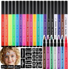 Temporary Tattoo Markers for skin Body Marker Face Paint Pen, 26 Multicolor